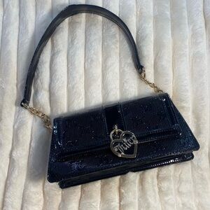 Juicy Couture Black Mini Bag with Heart Charm